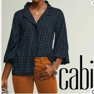 CAbi Aberdeen Buffalo Plaid Blouse
